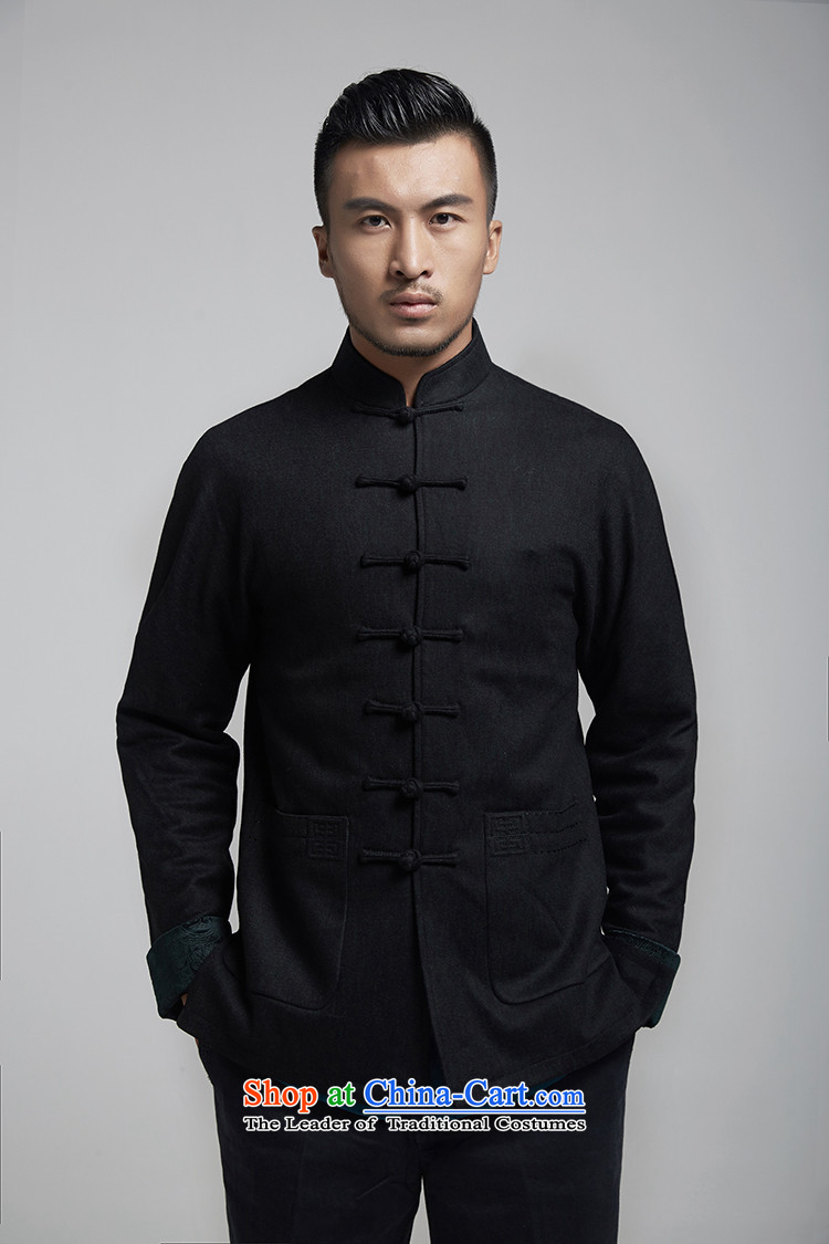 Fudo look forward Kwan Tak Sau San? Boxed autumn gross men Tang jackets China wind long sleeved shirt over load shoulder autumn and winter, black L picture, prices, brand platters! The elections are supplied in the national character of distribution, so action, buy now enjoy more preferential! As soon as possible.