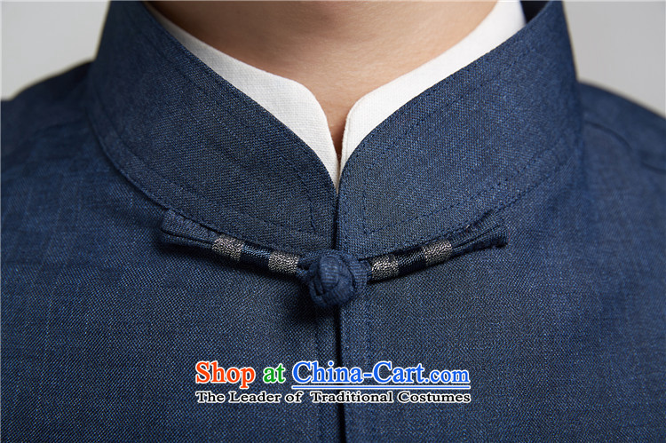 Fudo uprightness autumn, replacing long-sleeved jacket in Tang Dynasty men and elderly Chinese clothing winding shirt clip atmospheric China wind men blue 4XL Photo, prices, brand platters! The elections are supplied in the national character of distribution, so action, buy now enjoy more preferential! As soon as possible.