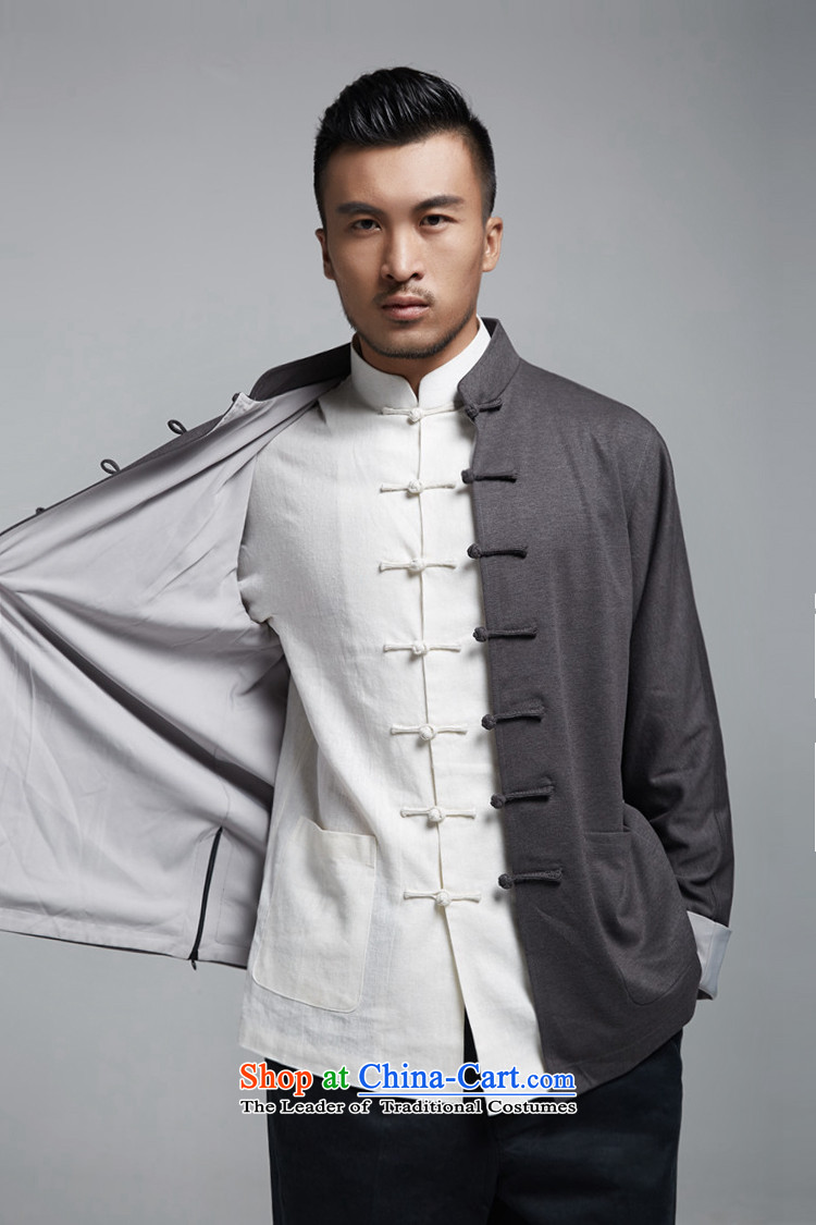 De Fudo Exclusive stylish Sau San Tong replacing men in spring and autumn 2015 China Wind Jacket long-sleeved shirt Light Gray L picture, prices, brand platters! The elections are supplied in the national character of distribution, so action, buy now enjoy more preferential! As soon as possible.