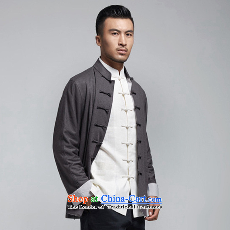 De Fudo Exclusive stylish Sau San Tong replacing men in spring and autumn 2015 China Wind Jacket gray long-sleeved shirt , L'Fudo shopping on the Internet has been pressed.