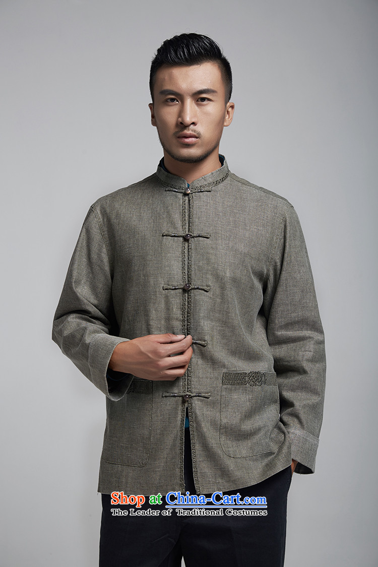 Fudo are Jacob De linen men Tang dynasty long-sleeved shirt spring and autumn 2015 China Wind Jacket Chinese embroidery nacre older L picture, prices, brand platters! The elections are supplied in the national character of distribution, so action, buy now enjoy more preferential! As soon as possible.