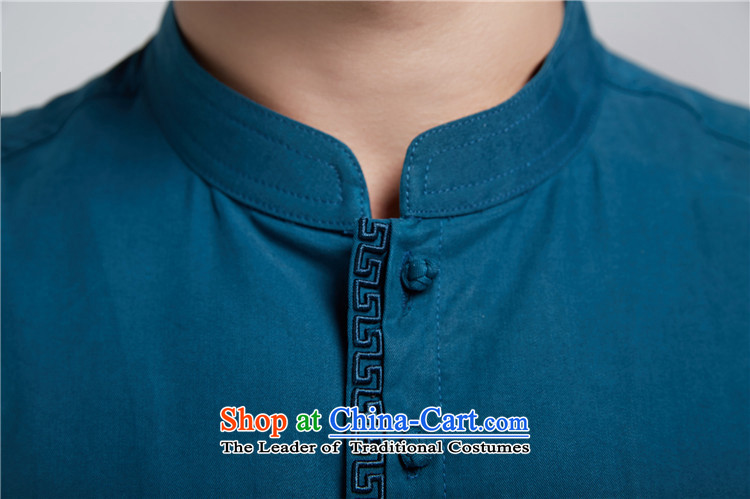Fudo Kwan Tak World 2015 Import Tencel Tang dynasty and long-sleeved shirt, forming the basis for autumn and winter Youth Chinese shirt China wind men Chinese clothing blue 44 pictures, prices, brand platters! The elections are supplied in the national character of distribution, so action, buy now enjoy more preferential! As soon as possible.