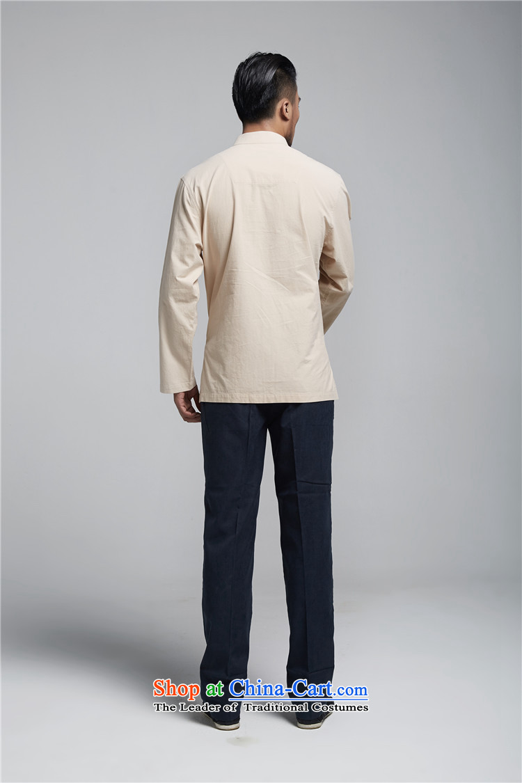 The Wind tangqiu envelope of the 2015 cotton muslin long-sleeved shirt men Tang Dynasty Chinese collar pullovers with side pockets China wind yellow 44/M picture, prices, brand platters! The elections are supplied in the national character of distribution, so action, buy now enjoy more preferential! As soon as possible.
