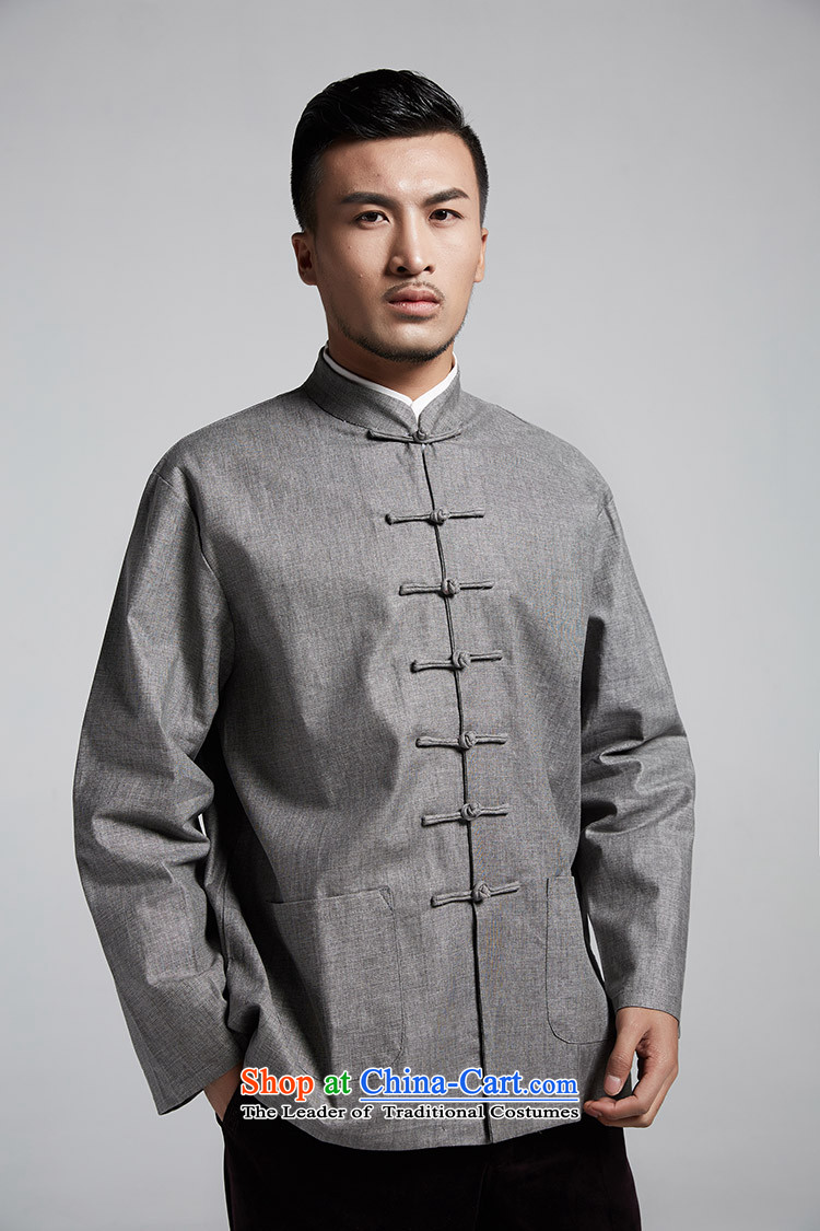 Fudo so diligently de ma Tang dynasty men wear long-sleeve shirts in spring and autumn shirt China wind men Light Gray L picture, prices, brand platters! The elections are supplied in the national character of distribution, so action, buy now enjoy more preferential! As soon as possible.