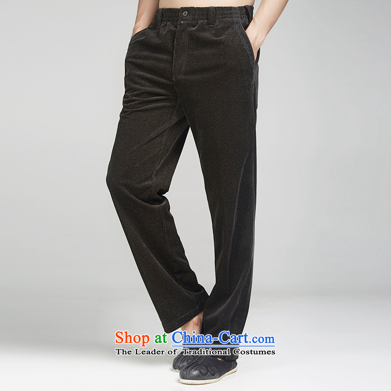 Fudo skylight de 2015 autumn and winter Chinese pants men Tang dynasty improved business trousers three-dimensional construction embroidery fine china wind men's coffee-colored 46/L, de fudo shopping on the Internet has been pressed.