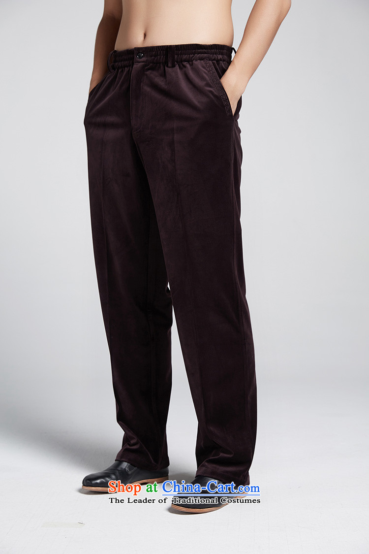Fudo de passed through clouds  2015 autumn and winter Chinese men casual pants Tang Kim elastic waist trousers and velvet violet L picture, prices, brand platters! The elections are supplied in the national character of distribution, so action, buy now enjoy more preferential! As soon as possible.