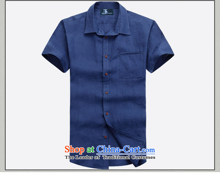 - Wolf JIEYA-WOLF15, Tang dynasty, Short-Sleeve Men's summer stylish pure pure color manually detained men stars) Blue 175/L picture, prices, brand platters! The elections are supplied in the national character of distribution, so action, buy now enjoy more preferential! As soon as possible.