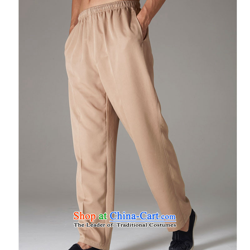 Fudo Ching Mr Donald Tsang Tak Summer New Tang dynasty male and trousers boutique Chinese elastic waist solid color men's pants card its M de fudo shopping on the Internet has been pressed.