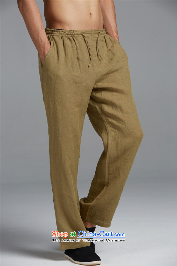 Fudo de Tang Dynasty Carbonized high?2015 men's trousers Chinese elastic casual summer men's trousers, China wind yellow and green XXXL picture, prices, brand platters! The elections are supplied in the national character of distribution, so action, buy now enjoy more preferential! As soon as possible.