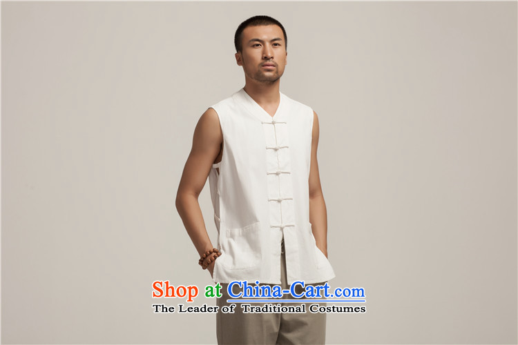 Fudo and hill, Pure cotton T-shirts Tang Dynasty style robes blacklead vests in Chinese shoulder sleeveless Khan Backing China wind men 2015 Summer White XXL picture, prices, brand platters! The elections are supplied in the national character of distribution, so action, buy now enjoy more preferential! As soon as possible.