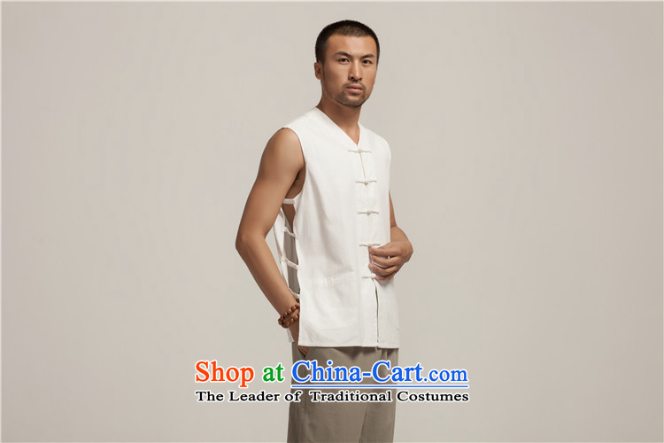 Fudo and hill, Pure cotton T-shirts Tang Dynasty style robes blacklead vests in Chinese shoulder sleeveless Khan Backing China wind men 2015 Summer White XXL picture, prices, brand platters! The elections are supplied in the national character of distribution, so action, buy now enjoy more preferential! As soon as possible.