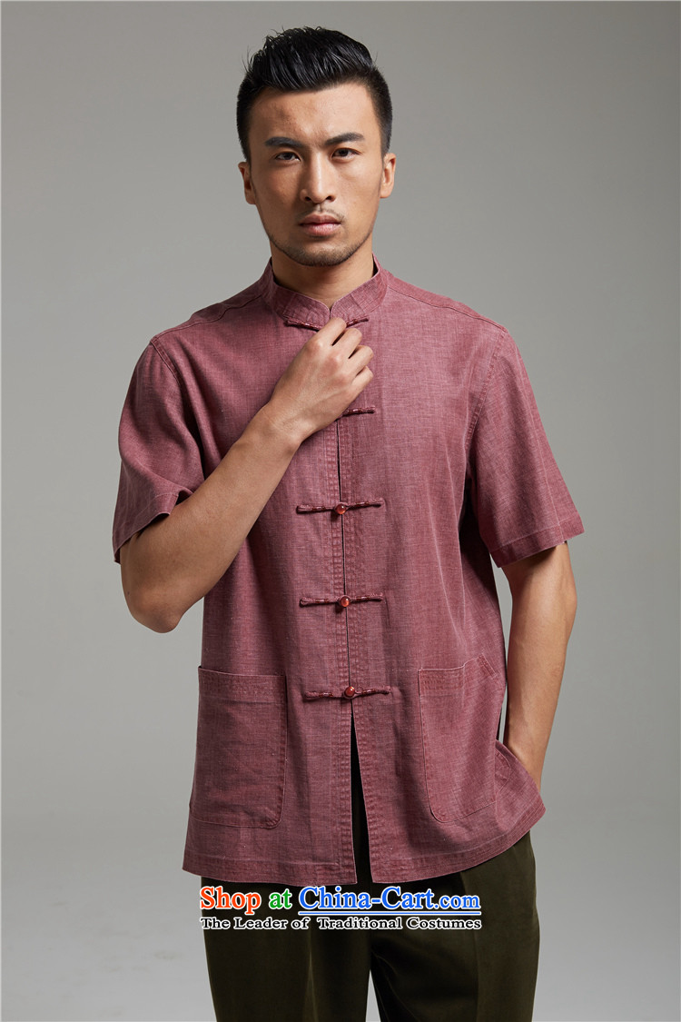 De Fudo dust-middle-aged men Tang blouses cotton linen short-sleeved Summer 2015 new products China wind men wine red XXXL picture, prices, brand platters! The elections are supplied in the national character of distribution, so action, buy now enjoy more preferential! As soon as possible.