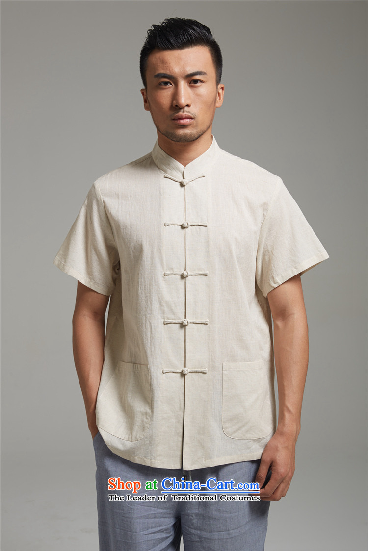 Fudo lonely image, 100% cotton short-sleeved blouses Tang XL new Chinese men's 2015 summer short-sleeved cornhusk yellow XL Photo, prices, brand platters! The elections are supplied in the national character of distribution, so action, buy now enjoy more preferential! As soon as possible.