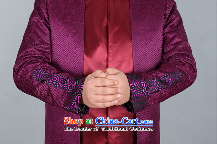Kanaguri Mouse Tang dynasty China wind men during the spring and autumn of men in the Tang dynasty and the elderly father boxed purple XXXL jacket picture, prices, brand platters! The elections are supplied in the national character of distribution, so action, buy now enjoy more preferential! As soon as possible.