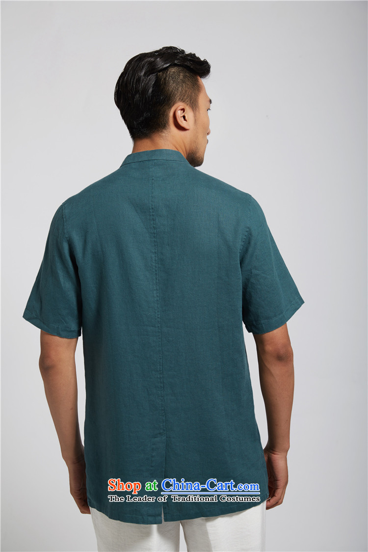 Fudo by world de linen improved Tang dynasty male short-sleeved shirt with Chinese 2015 Summer China wind Sau San, dark green XL Photo, prices, brand platters! The elections are supplied in the national character of distribution, so action, buy now enjoy more preferential! As soon as possible.