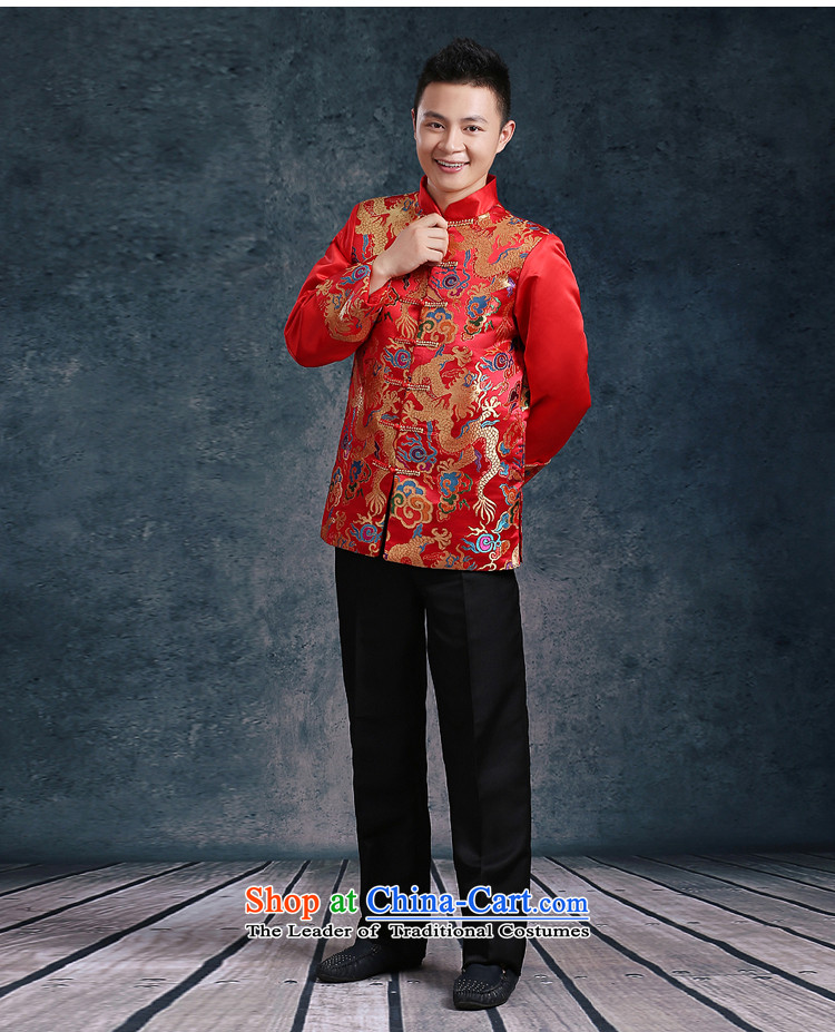 Bathing in the bridegroom Chinese style wedding suit Yao Classics bows services-soo marriage wo men serving Chinese tunic autumn and winter Tang Gown of worship men wear large thick red tailored red XL chest 130CM photo, prices, brand platters! The elections are supplied in the national character of distribution, so action, buy now enjoy more preferential! As soon as possible.