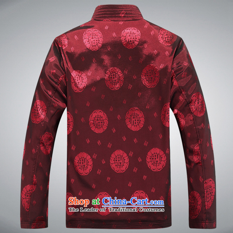 Kanaguri Mouse 2015, Tang dynasty men fall/winter collections of ethnic long-sleeved jacket from older father Tang dynasty well field new red XXXL, kanaguri mouse (JINLISHU) , , , shopping on the Internet