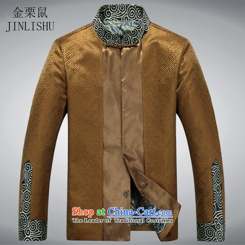 Kanaguri mouse in Tang Dynasty Older long-sleeve sweater with spring and autumn New Men Tang blouses Tang Dynasty Chinese men's jackets and golden 190, Ho kanaguri mouse (JINLISHU) , , , shopping on the Internet