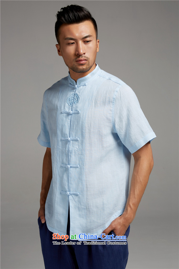 Fudo suspension Lung Tak linen short-sleeved shirt with new disk Tang detained men who are of Chinese China wind 2015 Summer Tangerine Orange M picture, prices, brand platters! The elections are supplied in the national character of distribution, so action, buy now enjoy more preferential! As soon as possible.