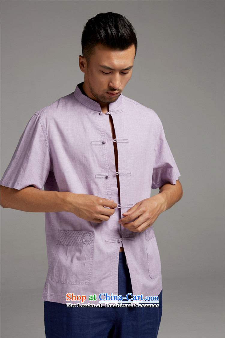 Fudo Xiao Chu Tak cotton linen collar Chinese short-sleeved men Tang dynasty 2015 Summer New China wind men light gray M picture, prices, brand platters! The elections are supplied in the national character of distribution, so action, buy now enjoy more preferential! As soon as possible.
