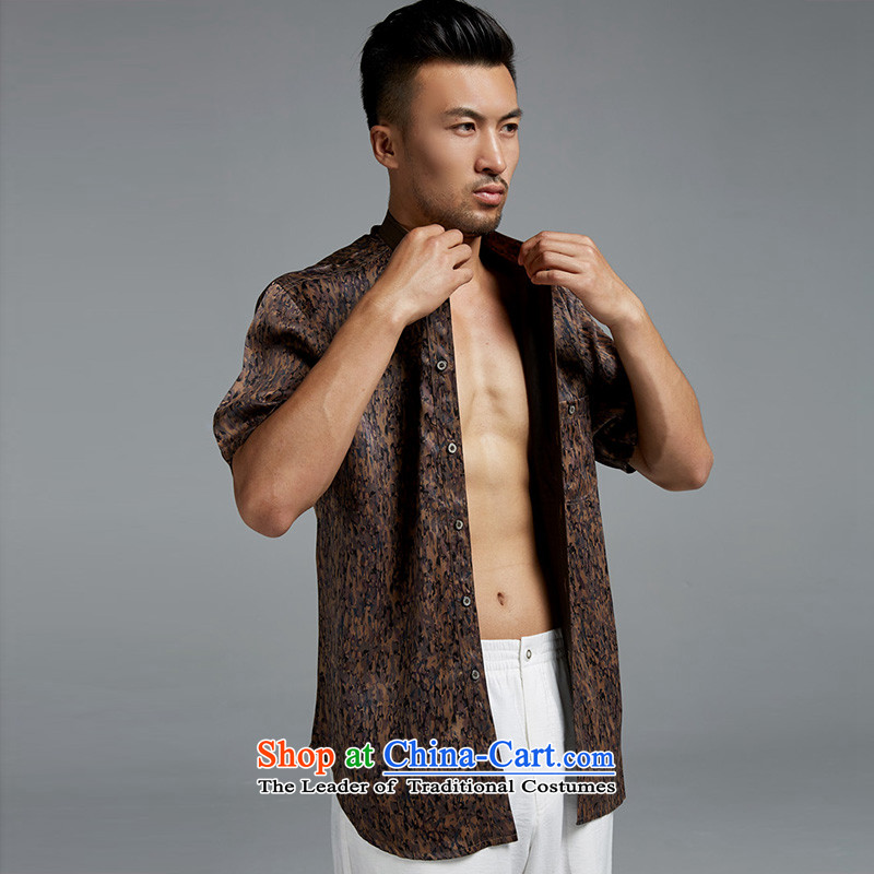 Fudo de drunken Chu 2015 Summer Chinese 100% silk anti-wrinkle short-sleeved Tang dynasty male new leisure boutique China wind suit XL, Tak Fudo shopping on the Internet has been pressed.