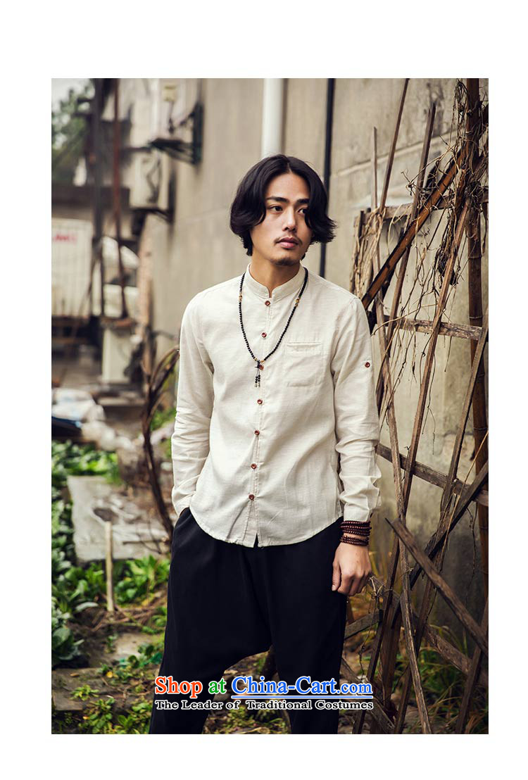 Card West Men's Mock-Neck Shirt Leisure Spring 2015 New Product China wind wood collar shirt clip C25 Carbon XL Photo, prices, brand platters! The elections are supplied in the national character of distribution, so action, buy now enjoy more preferential! As soon as possible.