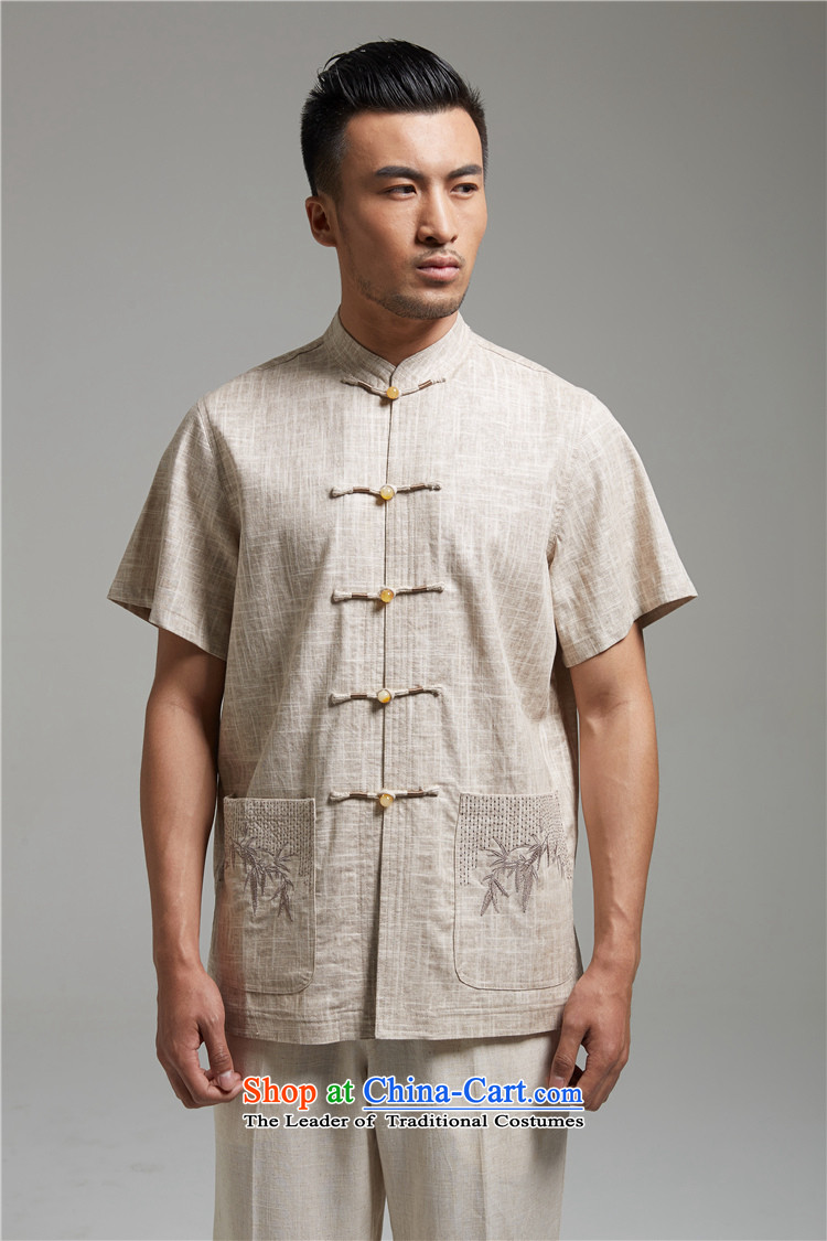 De Fudo Kwun bamboo 2015 new summer, a 100% linen embroidered bamboo Tang Dynasty Short-Sleeve Men of ethnic men in his shirt-sleeves XXXL BLANDED picture, prices, brand platters! The elections are supplied in the national character of distribution, so action, buy now enjoy more preferential! As soon as possible.