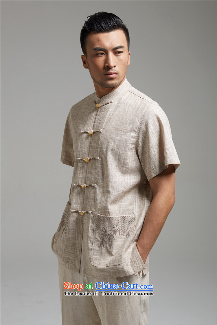De Fudo Kwun bamboo 2015 new summer, a 100% linen embroidered bamboo Tang Dynasty Short-Sleeve Men of ethnic men in his shirt-sleeves XXXL BLANDED picture, prices, brand platters! The elections are supplied in the national character of distribution, so action, buy now enjoy more preferential! As soon as possible.