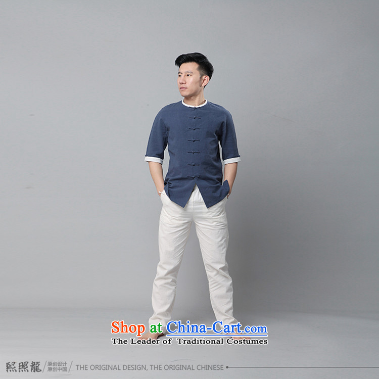Hee-snapshot lung classic New Tang dynasty male short-sleeved knocked color round-neck collar short-sleeved shirt cotton linen china wind carbon S picture, prices, brand platters! The elections are supplied in the national character of distribution, so action, buy now enjoy more preferential! As soon as possible.