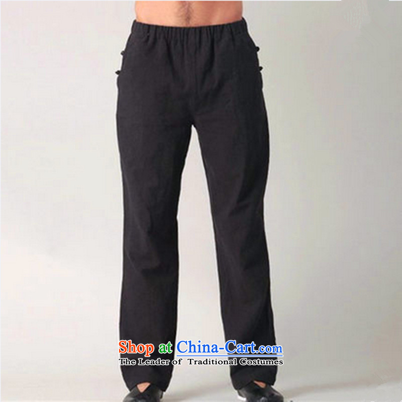 Hee-Snapshot Dragon Chinese Wind Pants and leisure cotton linen trousers with a straight Chinese men casual trousers , white-hee (XZAOLONG snapshot lung) , , , shopping on the Internet