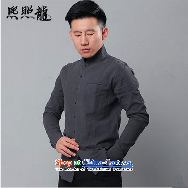 Hee-snapshot lung washed cotton linen china wind Stylish spring and autumn, Sau San Men long-sleeved shirt popular men t-shirt , white-hee (XZAOLONG snapshot lung) , , , shopping on the Internet