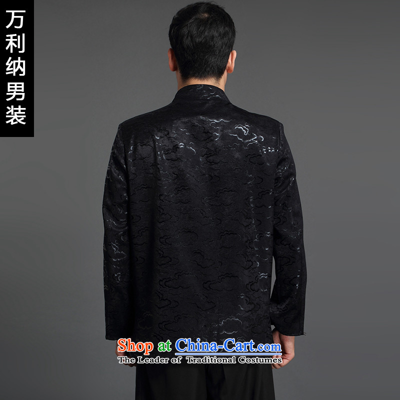 Million, 2015 autumn and winter new products men's jacket from older Tang business and leisure wedding dresses embroidery China wind long-sleeved thick black (Tang cotton waffle 185(XXL),) million, , , , shopping on the Internet