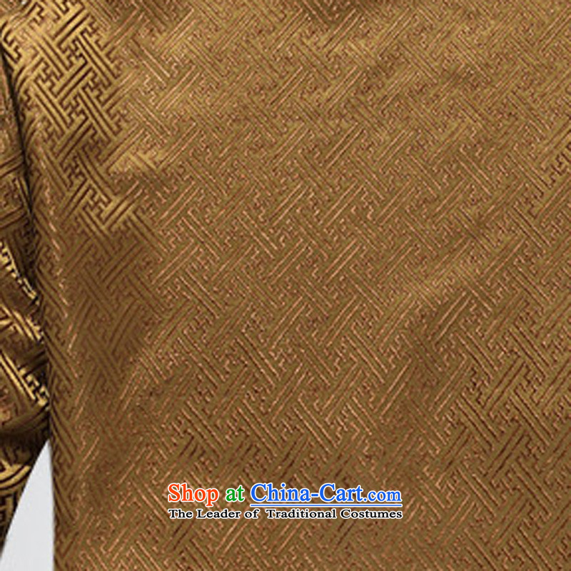 The elderly in the euro Beijing long-sleeve sweater in Tang Dynasty during the spring and autumn New Men, Tang blouses Tang Dynasty Chinese men's jackets gold XL, Putin (JOE OOH) , , , shopping on the Internet