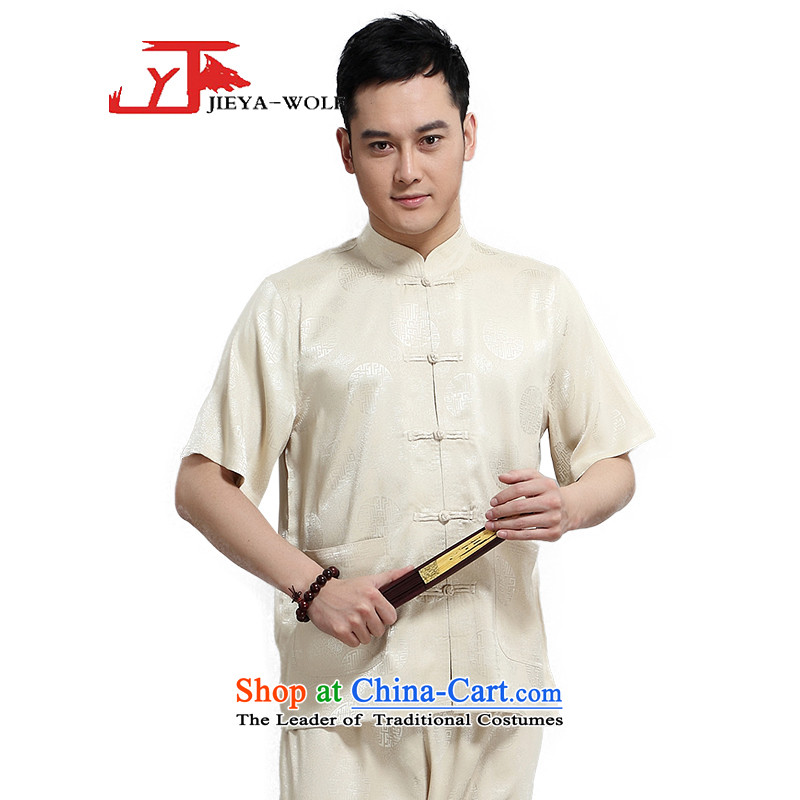 - Wolf JIEYA-WOLF, New Package Tang dynasty men's short-sleeved advanced silk summer, auspicious millennium figure for men with short-sleeved T Tang 165/S,JIEYA-WOLF,,, set of online shopping