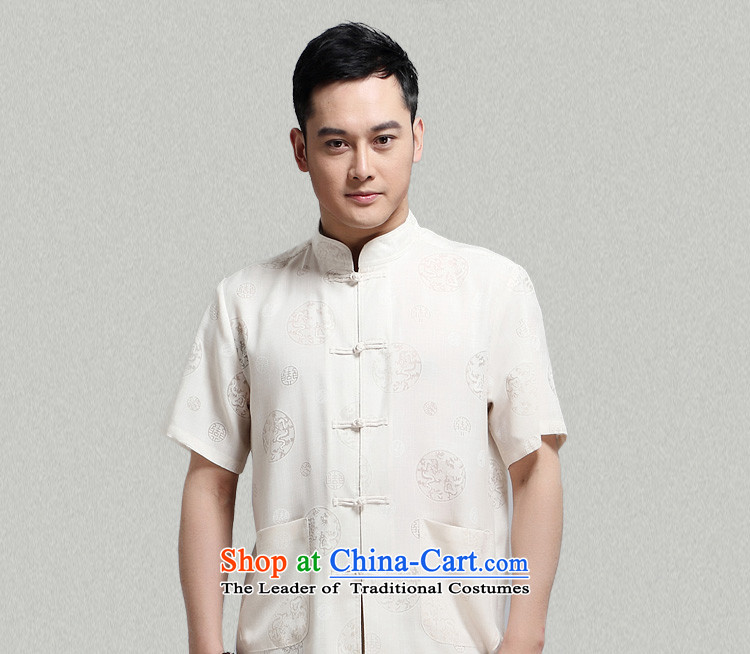- Wolf JIEYA-WOLF, New Package Tang dynasty men's short-sleeved advanced thin cotton linen round dragon summer pure color, China wind men loading 190/XXXL yellow picture, prices, brand platters! The elections are supplied in the national character of distribution, so action, buy now enjoy more preferential! As soon as possible.