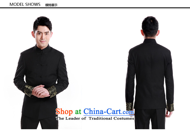 Dragon dry Tang Dynasty Chinese tunic collar suits suits China wind Han-Sau San men t-shirt 170/M trousers 29 yards /74CM picture, prices, brand platters! The elections are supplied in the national character of distribution, so action, buy now enjoy more preferential! As soon as possible.