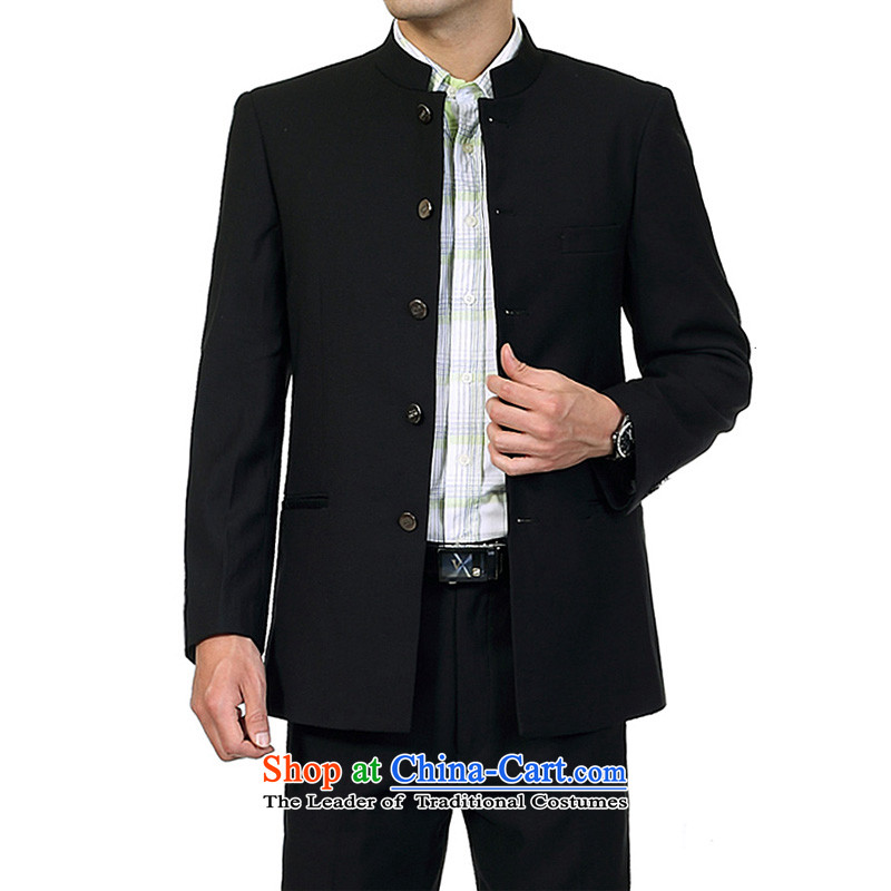 Kim, Ho ad Chinese tunic Chinese collar suits both business and leisure men men single row more coin men round-neck collar suits black black?170_46 recommendations about 115