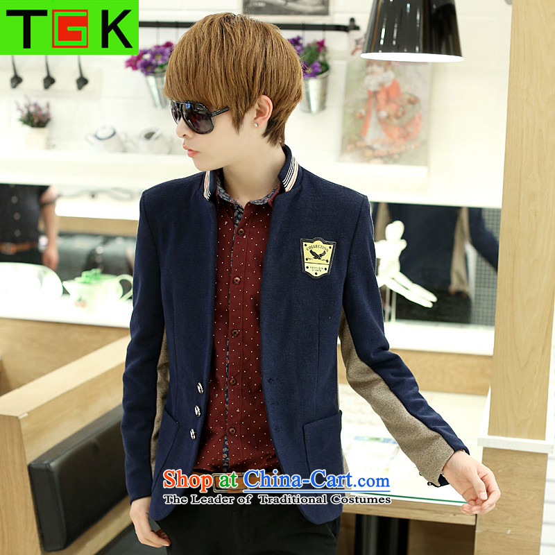 Tgk New Men Chinese tunic suit leisure suit male adolescents small Korean-spring coat and Sau San Chinese tunic black XXXL,TGK,,, shopping on the Internet