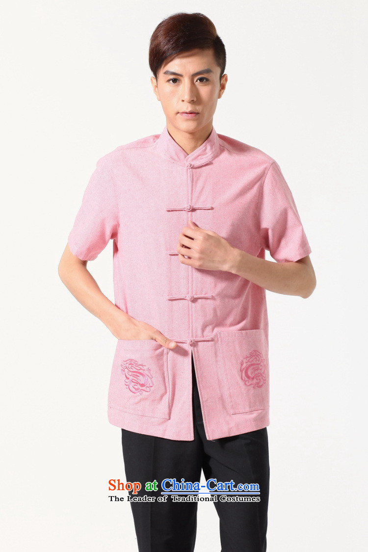 Tang Dynasty and floral summer new Chinese clothing collar cotton linen Comfort Men leisure short-sleeved shirt Tang dynasty picture color L photo, prices, brand platters! The elections are supplied in the national character of distribution, so action, buy now enjoy more preferential! As soon as possible.