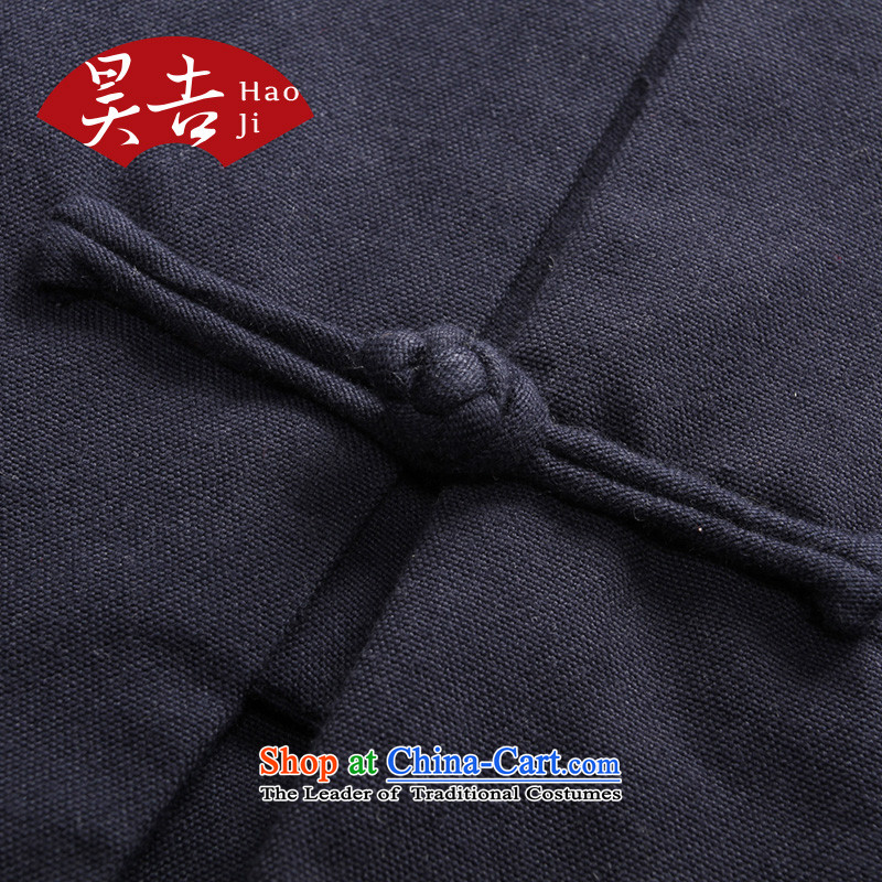 Ho Kyrgyzstan and elderly men new Tang dynasty spring and summer pure cotton long-sleeved tray clip collar Chinese China wind load father Father blue 170, Ho Chi , , , shopping on the Internet