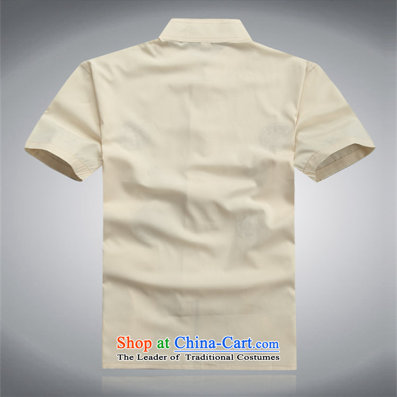 The Mai-Mai multi-   summer 2015 new men of older persons in the Tang Dynasty Package short-sleeved shirts tray snap short father boxed kit beige Mai-mai 170, multiple cells (YIRENDUOGE) , , , shopping on the Internet