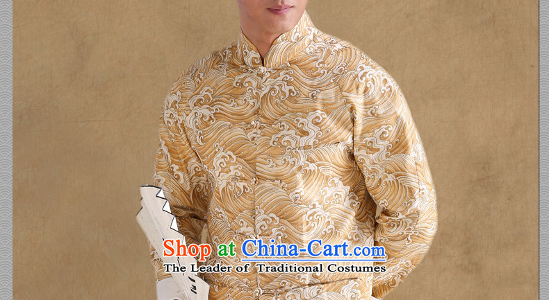 Cd 3 Model China Wind Surf Tang Dynasty Chinese male jacket Sau San l jacket national costumes small blue (S) Picture, prices, brand platters! The elections are supplied in the national character of distribution, so action, buy now enjoy more preferential! As soon as possible.