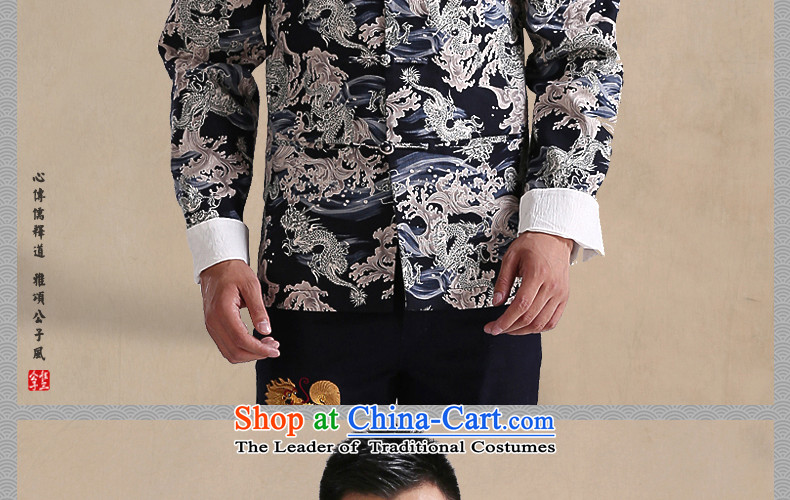 Cd 3 model dragon tattoo 9 China wind Tang Dynasty Chinese male jacket Sau San l jacket national costumes in black with gray photo (M), prices, brand platters! The elections are supplied in the national character of distribution, so action, buy now enjoy more preferential! As soon as possible.