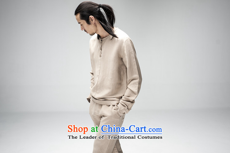Hee-snapshot lung original innovative Chinese long-sleeved Pullover no neck shirt men loose ramie blended thin black shirt drape XL Photo, prices, brand platters! The elections are supplied in the national character of distribution, so action, buy now enjoy more preferential! As soon as possible.