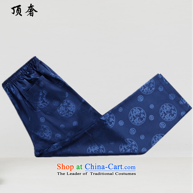 Top Luxury 2015. older men Chun Tang dynasty in the summer and autumn of ethnic father Father Casual relaxd version China wind long-sleeved kit improvements with 806.1) dark blue packaged M/170, top luxury shopping on the Internet has been pressed.