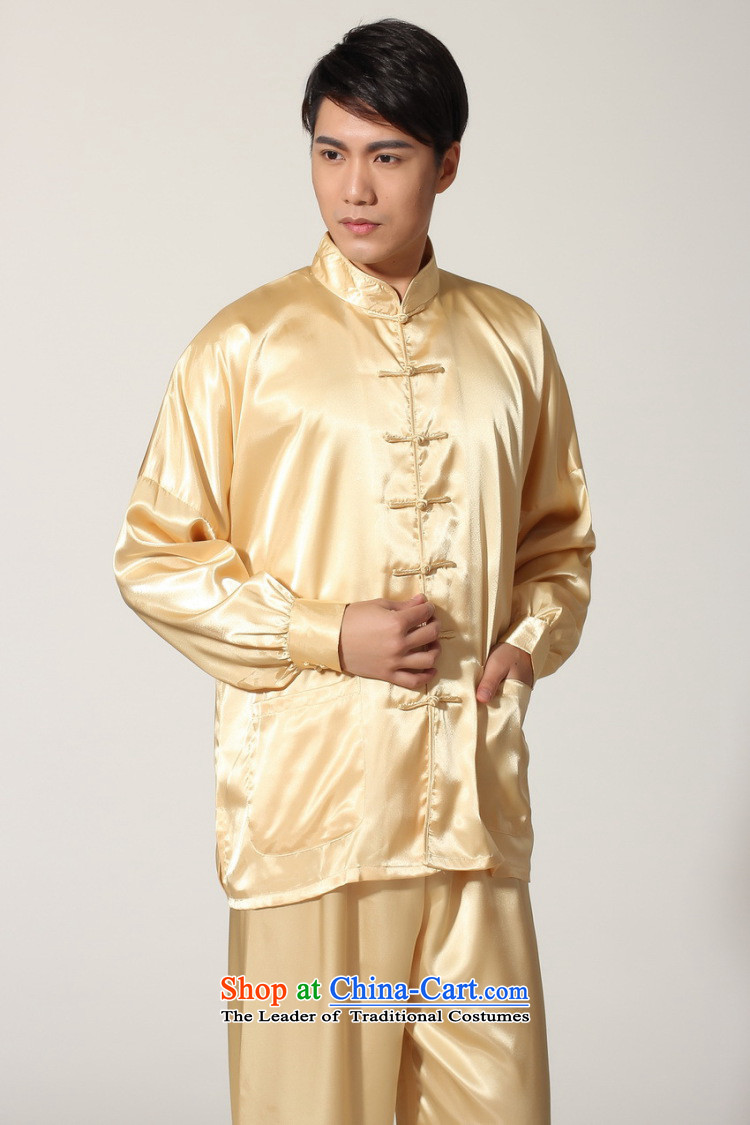 Floral men new Tang Dynasty Chinese improved Mock-neck damask Taegeuk services for pure color badges of long-sleeved shirt kung fu kit -D GOLD XXL picture, prices, brand platters! The elections are supplied in the national character of distribution, so action, buy now enjoy more preferential! As soon as possible.