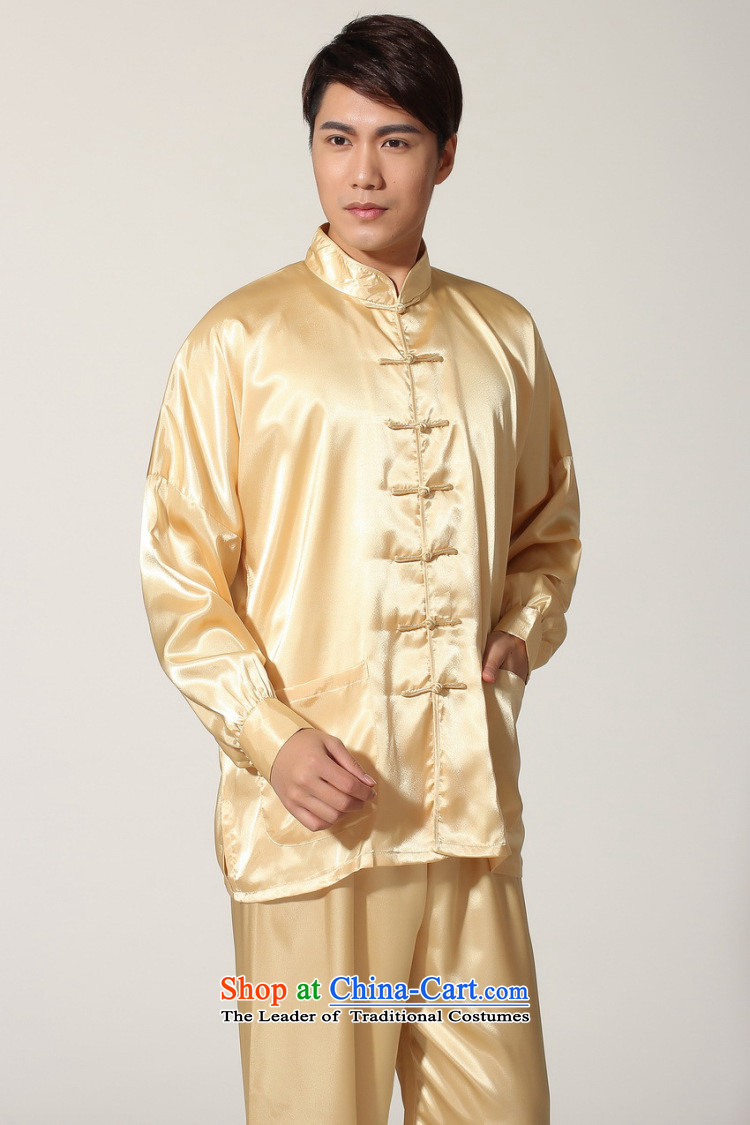 Floral men new Tang Dynasty Chinese improved Mock-neck damask Taegeuk services for pure color badges of long-sleeved shirt kung fu kit -D GOLD XXL picture, prices, brand platters! The elections are supplied in the national character of distribution, so action, buy now enjoy more preferential! As soon as possible.