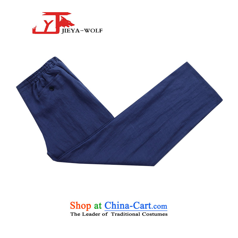 - Wolf JIEYA-WOLF, New Package Tang dynasty men's summer short-sleeved pure pure color minimalist Kit, China wind men's shirts blue 190/XXXL,JIEYA-WOLF,,, set of online shopping