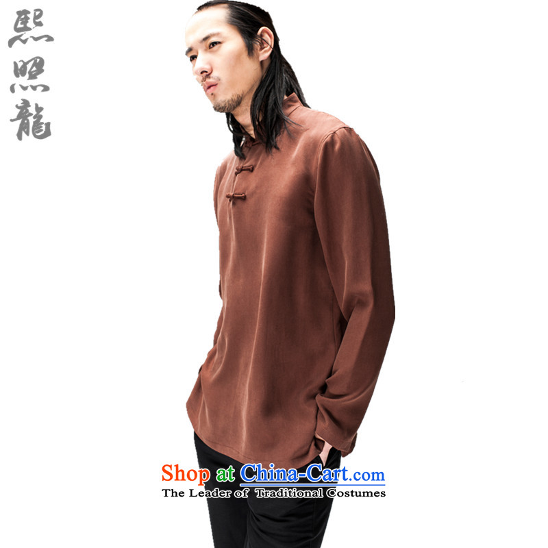 Hee-snapshot lung original spring and summer New Men Chinese long-sleeved men Tang kit and a mock-neck Breathable white shirt , forming the leisure-hee (XZAOLONG snapshot lung) , , , shopping on the Internet