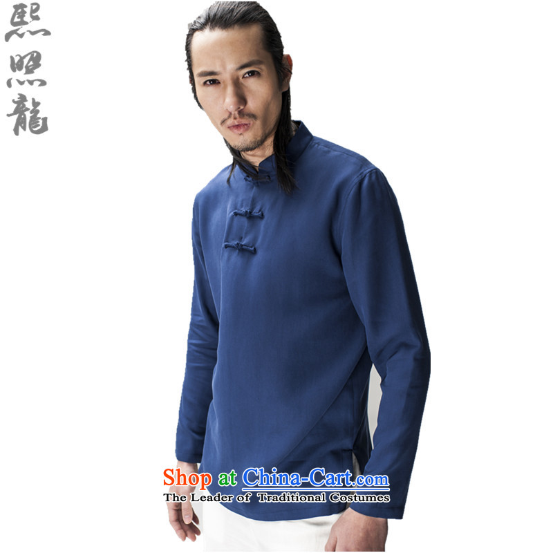 Hee-snapshot lung original spring and summer New Men Chinese long-sleeved men Tang kit and a mock-neck Breathable white shirt , forming the leisure-hee (XZAOLONG snapshot lung) , , , shopping on the Internet